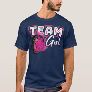 ジェンダーリビールチームの女の子のバーンアウトベビーシャワーパーティー Tシャツ