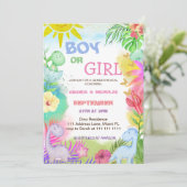 ジェンダーリビールディノフローラグリッター 招待状 (スタンド正面)