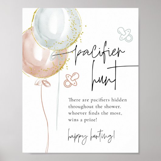 ジェンダーリビールパシファイヤー狩りベビーシャワーゲーム ポスター (正面)