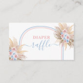 ジェンダーリビールパンパスグラスおむつラッフルカード エンクロージャーカード (正面)