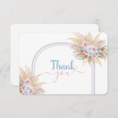 ジェンダーリビールパンパスグラスアーチサンキューカード サンキューカード (正面/裏面)