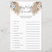 ジェンダーリビールパンパスグラスベビー単語スクランブルゲーム (正面)