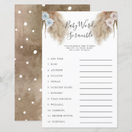 ジェンダーリビールパンパスグラスベビー単語スクランブルゲーム