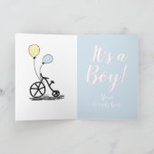 ジェンダーリビールパーティーのサプライズ!男の子です 案内状 (内部)