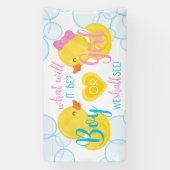 ジェンダーリビールパーティー ゴムの水鳥 中性または性別発表パーティー 横断幕 (縦)