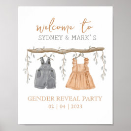 ジェンダーリビールパーティー、彼か彼女、歓迎、赤ちゃん ポスター