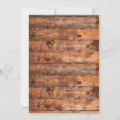 ジェンダーリビールパーティー BBQ ラスティック ウッド カントリー 招待状 (裏面)