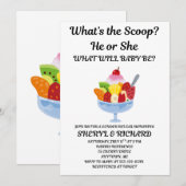 ジェンダーリビールパーティー What's the Scoop 招待状 (正面/裏面)