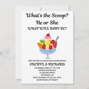 ジェンダーリビールパーティー What's the Scoop 招待状