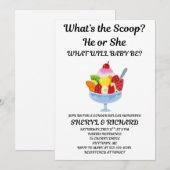 ジェンダーリビールパーティー What's the Scoop 招待状 (正面/裏面)