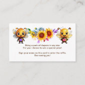 ジェンダーリビールビー赤ちゃんシャワーおむつラッフルチケット エンクロージャーカード (正面)