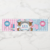 ジェンダーリビールピンクブルーギンガムベビーQ BBQ ペットボトルラベル (シングルラベル)