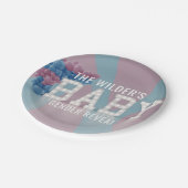 ジェンダーリビールピンクブルーベビーシャワー紙プレート ペーパープレート (アングル)