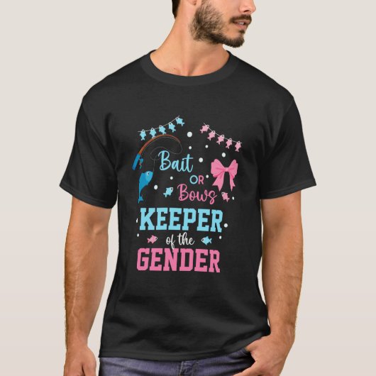 ジェンダーリビールフィッシングのルアーか弓の管理人 Tシャツ (正面)