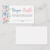 ジェンダーリビールフローラおむつラッフル エンクロージャーカード (正面/裏面)