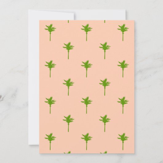 ジェンダーリビールプールパーティー熱帯水泳プール 招待状 (裏面)