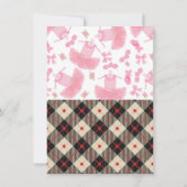 ジェンダーリビールベイビーシャワー タッチダウンズ オア チュチューズ 招待状 (裏面)