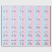 ジェンダーリビールベビーシャワーラマラッピング紙 ラッピングペーパー (フラット)