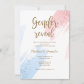 ジェンダーリビールベビーシャワー招待状 招待状 (正面)