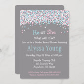 ジェンダーリビールベビーシャワー招待状 招待状 (正面/裏面)