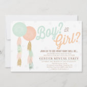 ジェンダーリビールベビーシャワー招待状 招待状 (正面)