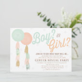 ジェンダーリビールベビーシャワー招待状 招待状 (スタンド正面)