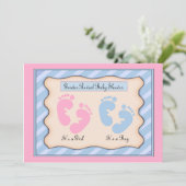 ジェンダーリビールベビーシャワー招待状 招待状 (スタンド正面)