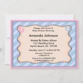 ジェンダーリビールベビーシャワー招待状 招待状 (裏面)