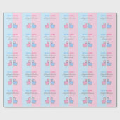 ジェンダーリビールベビーシャワー羊包装紙 ラッピングペーパー (フラット)