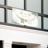 ジェンダーリビールボーイまたは女の子の足ボホセージユーカリ 横断幕 (ビルの外側)