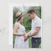 ジェンダーリビールミニマリスト中立ベビー セーブザデート (裏面)