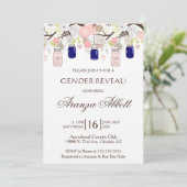 ジェンダーリビールメイソンジャースベイビーシャワー招待状 招待状 (スタンド正面)