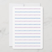 ジェンダーリビールユニコーン赤ちゃんシャワー招待状カード 招待状 (裏面)