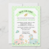 ジェンダーリビールラマベビーシャワー招待状 招待状 (正面)