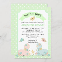 ジェンダーリビールラマベビーシャワー招待状