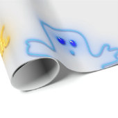 ジェンダーリビール少女ピンクブルーグレーかわいい幽霊 ラッピングペーパー (ロールコーナー)