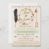 ジェンダーリビール招待状、弓と矢、部族 招待状 (正面)