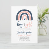 ジェンダーリビーレインボーネービーブルーとピンクシャワー 招待状 (スタンド正面)