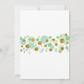 ジェンダーリポップ・アートのビールベビーシャワーミント金ゴールド招待状 招待状 (裏面)