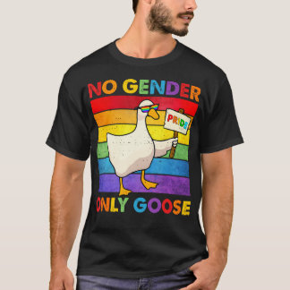 ジェンダーレス・ガチョウ LGBT プライド レズビアン Tシャツ
