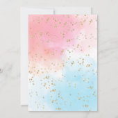 ジェンダーレベルピンクブルーオベビーベビーシャワー 招待状 (裏面)