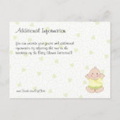 ジェンダー不明のキャリッジのためのベビーシャワー招待状 インビテーションポストカード (裏面)