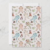 ジェンダー中立の「外は寒いよ、赤ちゃん」ベビーシャワー 招待状 (裏面)