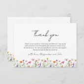 ジェンダー中立フローラワイルドフラワー赤ちゃんシャワー ノートカード (正面/裏面)