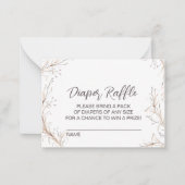 ジェンダー中立ボホベビーイン開花おむつラッフル ノートカード (正面)