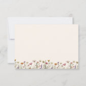 ジェンダー中立ワイルドフラワーボホ赤ちゃんシャワー ノートカード (裏面)