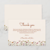 ジェンダー中立ワイルドフラワーボホ赤ちゃんシャワー ノートカード (正面/裏面)