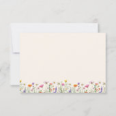 ジェンダー中立ワイルドフラワーボホ赤ちゃんシャワー ノートカード (裏面)