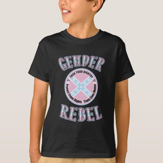 ジェンダー反逆ステッカー Tシャツ (正面)