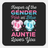 ジェンダー叔母のキーパーがあなたを愛するベビー スクエアシール (正面)